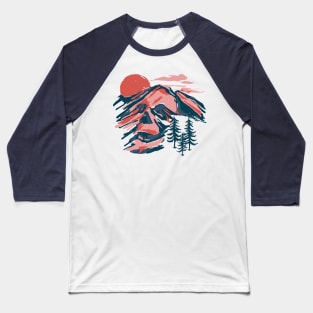 skull mountain Baseball T-Shirt